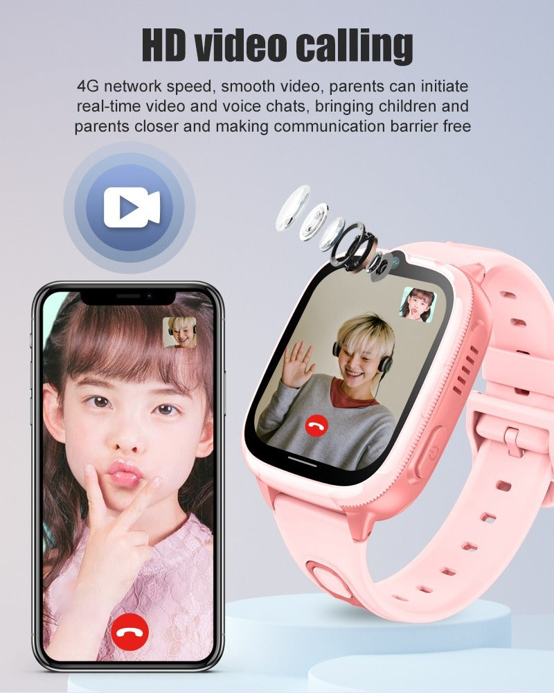 Reloj inteligente 4G para niños D53, localizador GPS, videollamada, resistente al agua, SOS, antipérdida, aplicación de control parental.