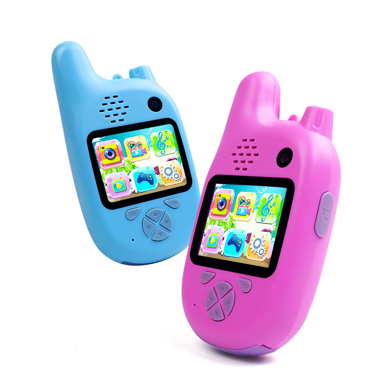 Walkie-Talkie con cámara para niños, minicámaras HD de dibujos animados