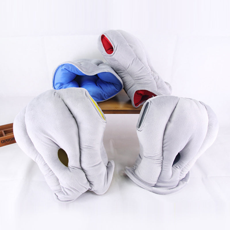 Almohada de viaje creativa portátil.