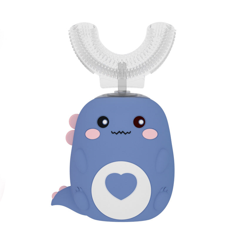 Cepillo de dientes eléctrico para niños, de silicona de grado alimenticio, oral, 360 grados, automático, carga USB, inteligente, en forma de U.
