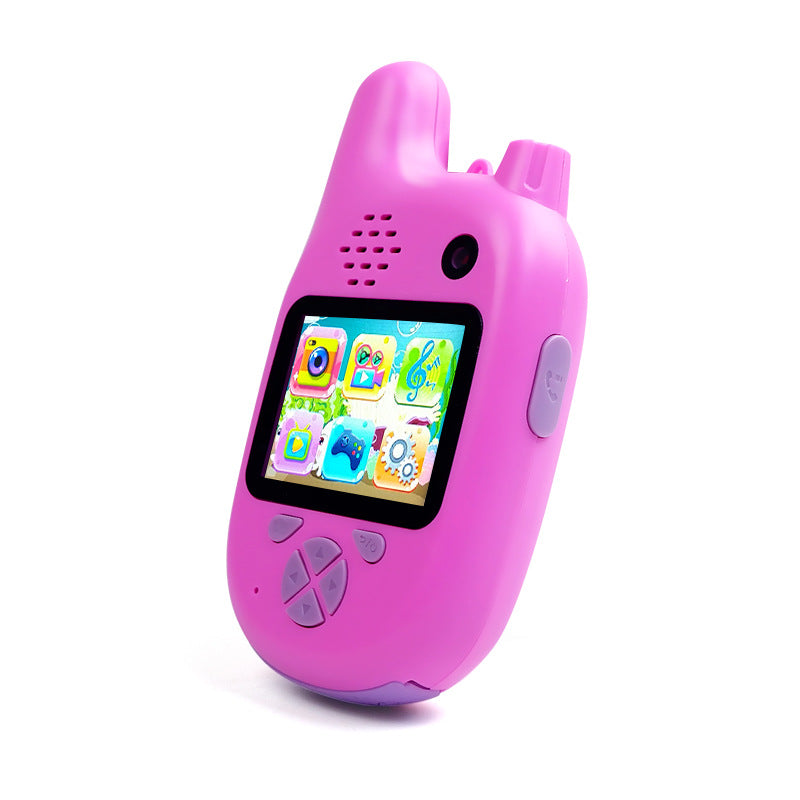Walkie-Talkie con cámara para niños, minicámaras HD de dibujos animados