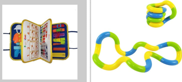 Nuevo libro de actividades para niños, tablero de actividades para vestirse y abotonarse, aprendizaje para bebés, educación temprana, preescolar, juguete de aprendizaje sensorial.